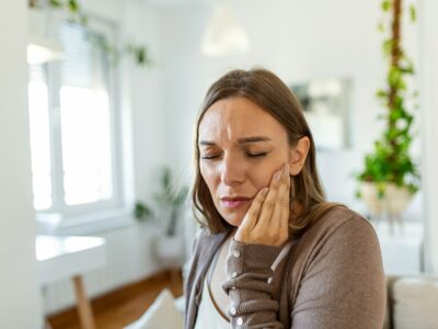 person with tooth problems